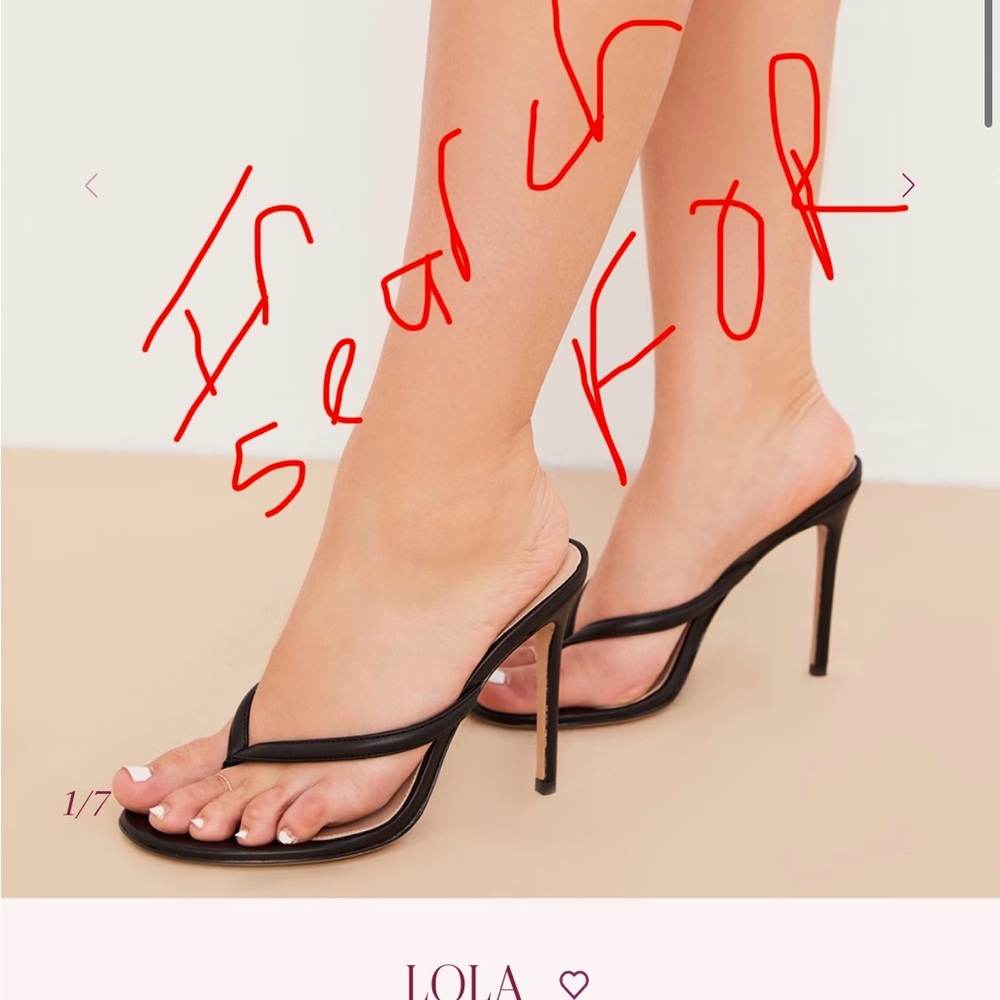 House of CB Black Strappy Heels